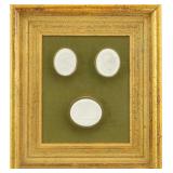 Framed Group of Three Relief Intaglios