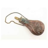 Embossed Copper Powder Flask