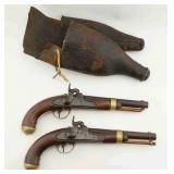 Pair 1847 Haston Model 1842 Percussion Pistols