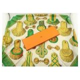 Hermes Green Equestrian Silk Scarf