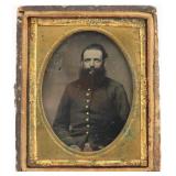 Tintype of a Bearded Union Officer