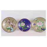 Three Cloisonne Plates