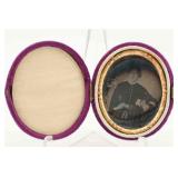 Cased Portrait of a Seated Woman