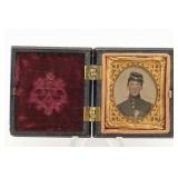 Union Soldier Ambrotype in Union Case