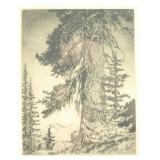 Lyman Byxbe 'Off the Trail' Signed Etching