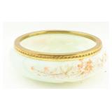 Wave Crest Floral Opaline Glass Box