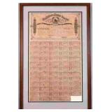 Framed Sheet of Confederate Currency