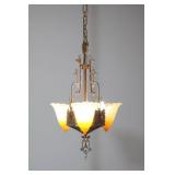 Art Deco Slip Shade Chandelier