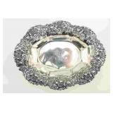 Ornate Floral Sterling Silver Bowl