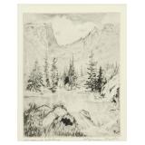 Lyman Byxbe 'Singing Water' Signed Etching