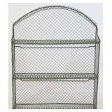 Green Painted Wire Mesh Display Rack