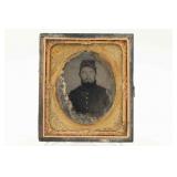 Tintype of a Bearded Union Soldier