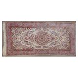 Pink and Ivory Floral Rug