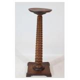 Turned Wood Pedestal Stand