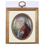 Powdered-Wig Gentleman Portrait Miniature