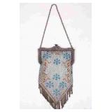 Mandalian Art Deco Enamel Mesh Purse