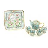 Plique-ï¿½-jour Enamel Tea Set with Tray