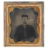 Seated Union Soldier Tintype