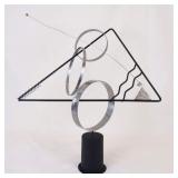 Kinetic Geometric Metal Sculpture