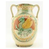 Italian Bird & Griffin Pottery Vase