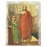 Religious Icon Panel Painting