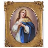 Oval Portrait Miniature of a Holy Woman