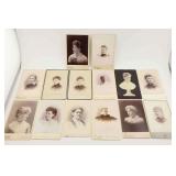 Fourteen Cabinet Cards of Women