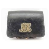 Monogrammed Leather Cartridge Box