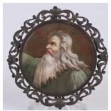 Moses (?) 800 Silver Portrait Miniature Brooch