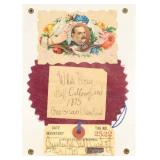 1895 Grover Cleveland Staff Card