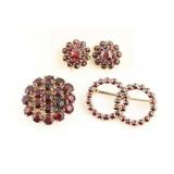 Garnet Jewelry Group with 10K Earrings