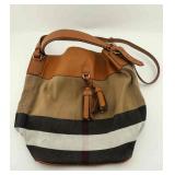 Burberry Ashby Check Hobo Bag