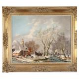Gudrun Sibbons Winter Landscape O/C