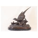After Jules Moigniez Pheasant & Chicks Bronze