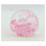 Pink Swirl Caithness Glass Paperweight