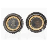 Two Boy Portraits in Gutta-Percha Case