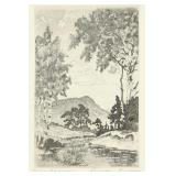 Lyman Byxbe 'Wind River' Signed Etching