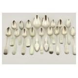 17 Miscellaneous Coin Silver Spoons