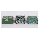 3 Chinese Cloisonne Boxes
