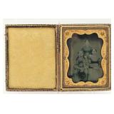 Ruby Glass Ambrotype Family Portrait