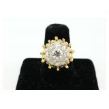 18k Gold Diamond Cluster Ring. 3.65 ctw
