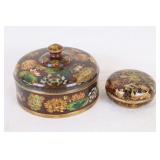 Two Cloisonne Covered Boxes