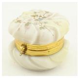 Opaline & Floral Glass Box