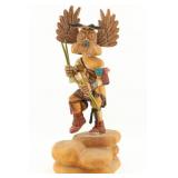 Irvin  Poleahla 'Mongwa' Owl-Form Kachina Figure