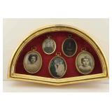 Five Family Photos in Shadowbox Frame