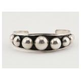 Sterling Silver Cuff Bracelet Signed EFS