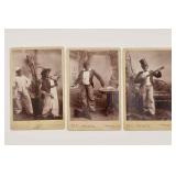 Three Blackface Performer Cabinet Cards