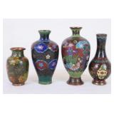 Cloisonne Vases, Group of Four