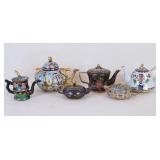 Cloisonne Teapots, Group of Six