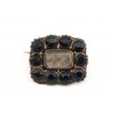 Victorian Hairwork Mourning Brooch